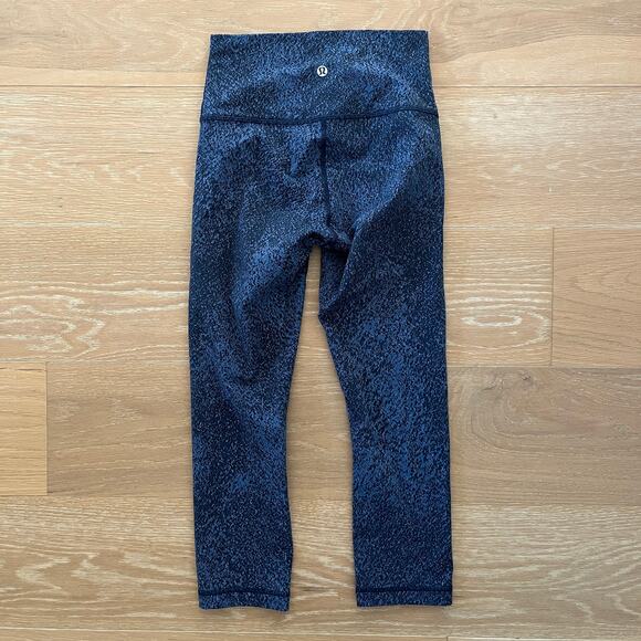 Lululemon Wunder Under Crop Hi-Rise Luxtreme Mineral Deposit Lunar Eclipse Royal - Picture 3 of 4